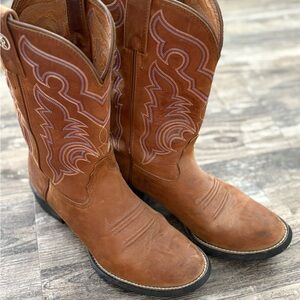 Tony Lama Tan Leather Western Boots